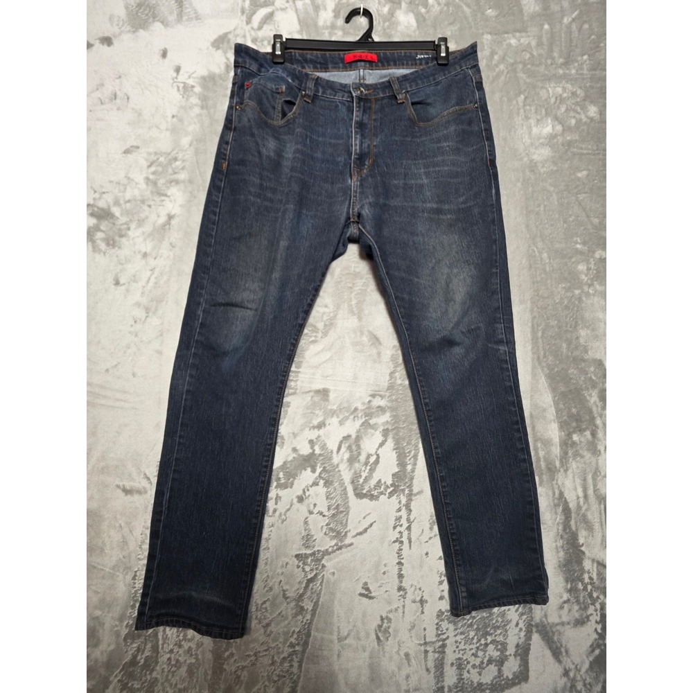 MBX Mens Slim Fit Jeans Dark Wash Denim Stretch Pants W38 L32